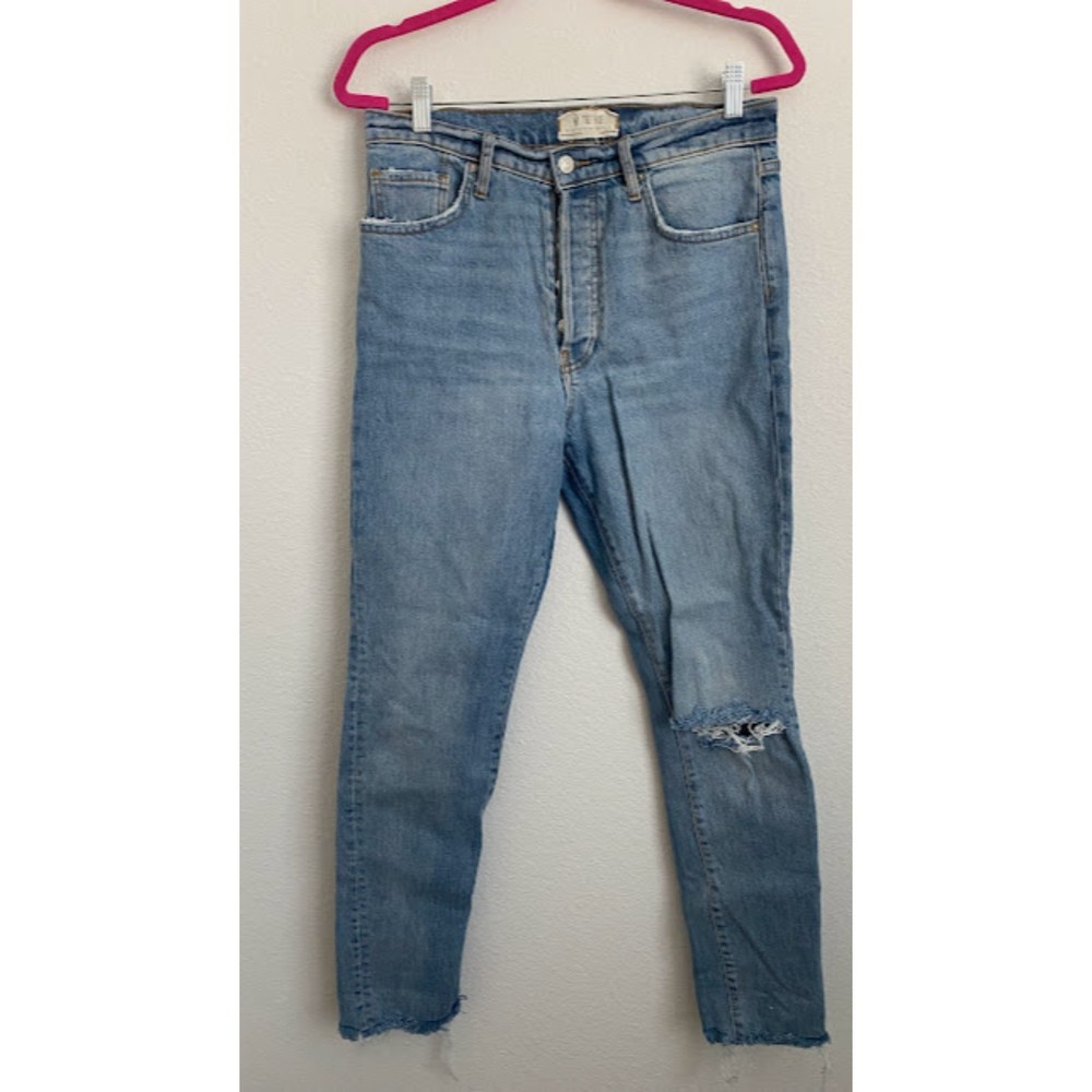 We The Free Ripped Distressed Raw Hem Denim Jeans 29